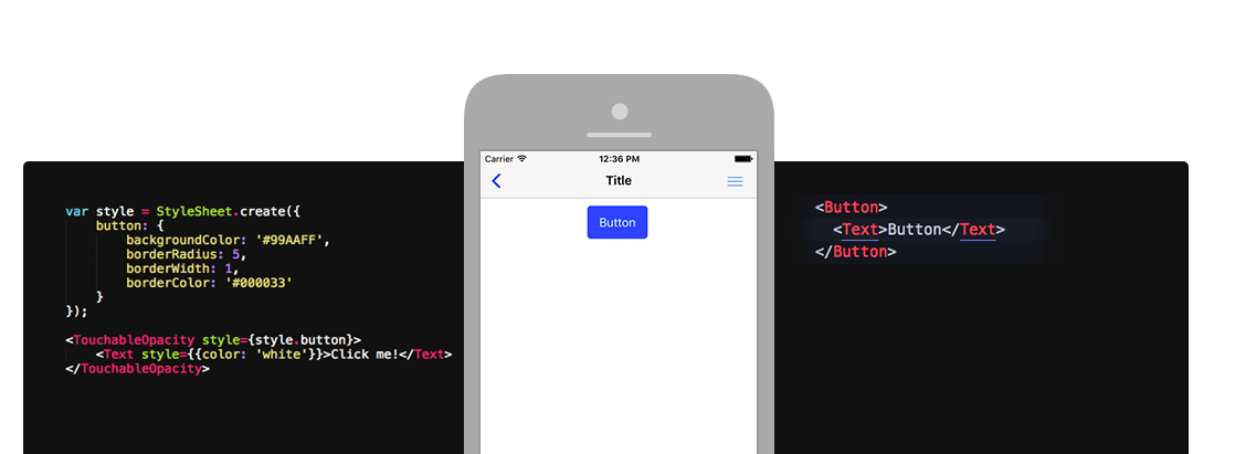 React Native code with and without NativeBase